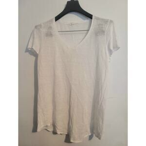 Eileen Fisher Womens S Shirt 100% Organic Linen White|Elevated Basic Resort Chic